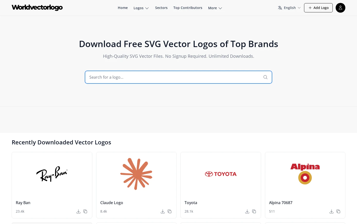 Worldvectorlogo 页面快照